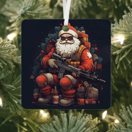 Adorno Metálico Fiesta táctica de Santa Claus