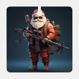 Adorno Metálico Fiesta táctica de Santa Claus