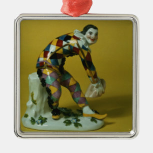 Adorno Metálico Figura meissen de Harlequin, c.1750