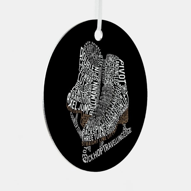 Adorno Metálico Figura Patinaje artístico sobre hielo (Anverso Derecho)