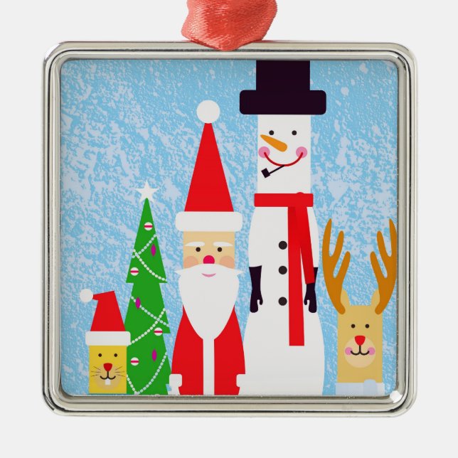 Adorno Metálico Figuras del navidad (Frente)