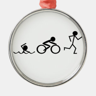 Adorno Metálico Figuras del palillo del Triathlon