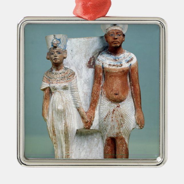 Adorno Metálico Figurilla de Amenophis IV y de Nefertiti (Frente)