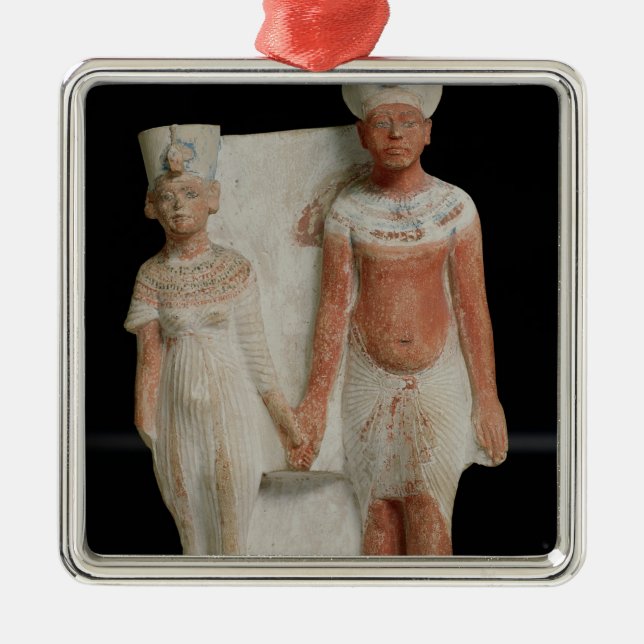 Adorno Metálico Figurilla de Amenophis IV y de Nefertiti (Frente)