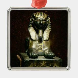 Adorno Metálico Figurilla de una esfinge de rey Tuthmosis III,
