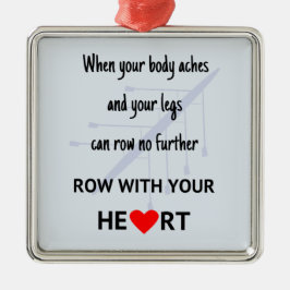 Adorno Metálico Fila con tu motivación cardíaca