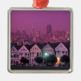 Adorno Metálico Filas al atardecer en San Francisco,