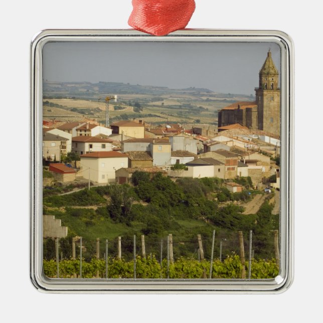 Adorno Metálico Filas de vid de uva en primer plano (Frente)