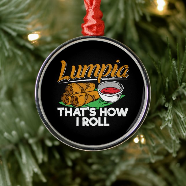 Adorno Metálico Filipinas: Cita de comida filipina Lumpia (Árbol)