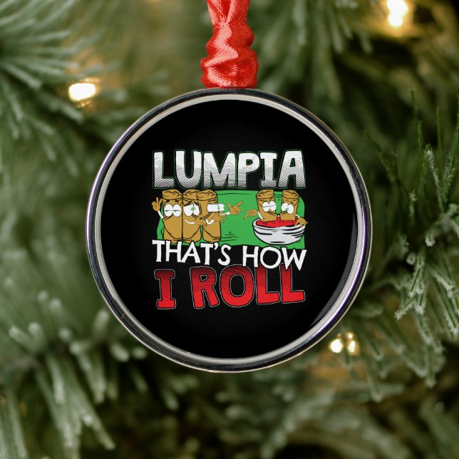 Adorno Metálico Filipinas: Personalizado de comida filipina Lumpia (Árbol)