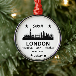 Adorno Metálico Finisher de maratón de Londres corriendo regalo de