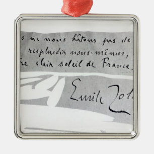 Adorno Metálico Firma de Emile Zola