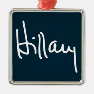 Adorno Metálico Firma de Hillary
