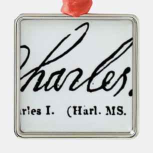 Adorno Metálico Firma de rey Charles I