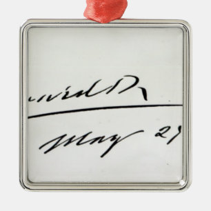 Adorno Metálico Firma de rey Edward VII, el 29 de mayo de 1906