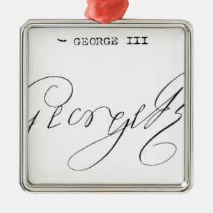 Adorno Metálico Firma de rey George III