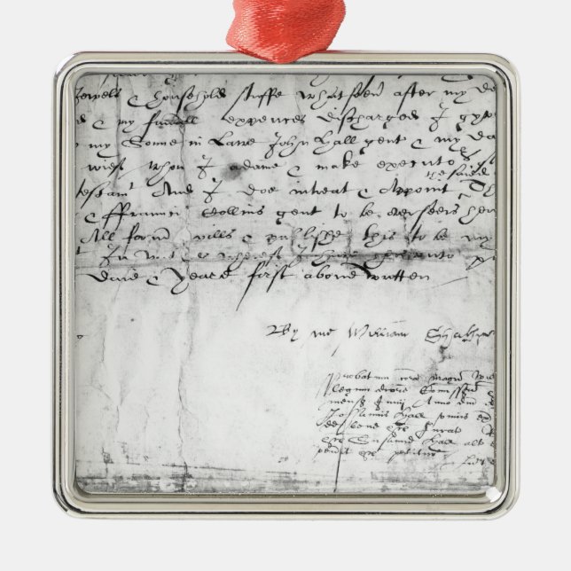 Adorno Metálico Firma de William Shakespeare, 1616 (Frente)