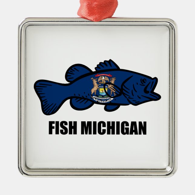 Adorno Metálico Fish Michigan (Frente)