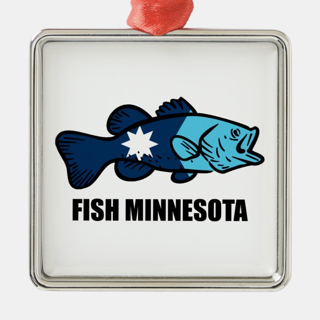 Adorno Metálico Fish Minnesota (Frente)