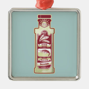 Adorno Metálico Fish Sauce pop art