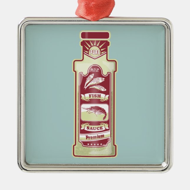 Adorno Metálico Fish Sauce pop art (Frente)