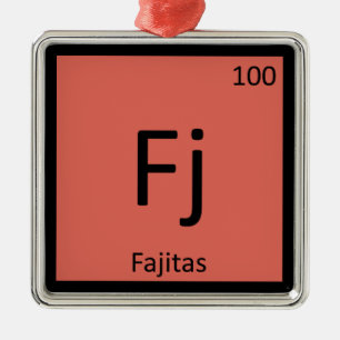 Adorno Metálico FJ - Símbolo de la tabla periódica de la químic