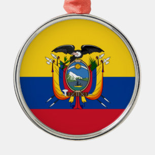 Adorno Metálico Flag of Ecuador