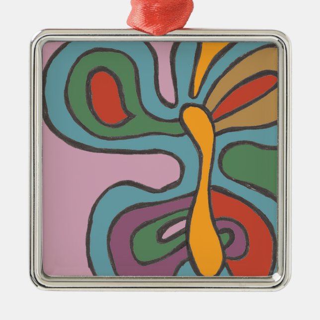 Adorno Metálico Flauta arco iris (Frente)