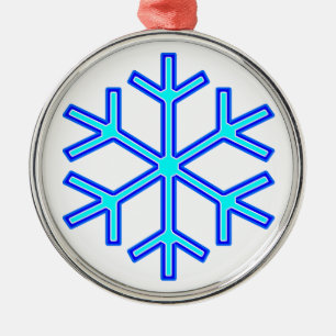 Adorno Metálico Flauta de nieve azul