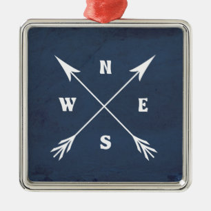 Adorno Metálico Flechas de brújula