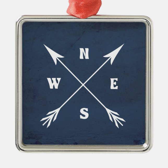 Adorno Metálico Flechas de brújula (Frente)