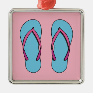 Adorno Metálico Flip Flops de playa