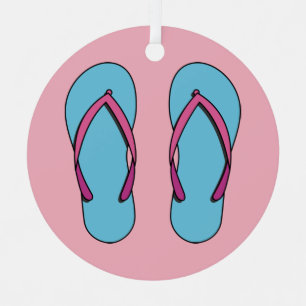Adorno Metálico Flip Flops de playa