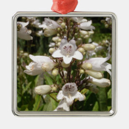 Adorno Metálico Flor Blanca