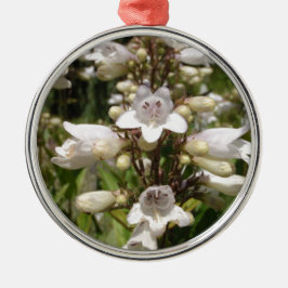 Adorno Metálico Flor Blanca