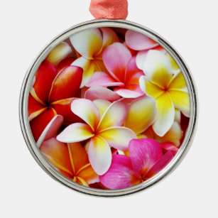 Adorno Metálico Flor de Hawaii del Frangipani del Plumeria