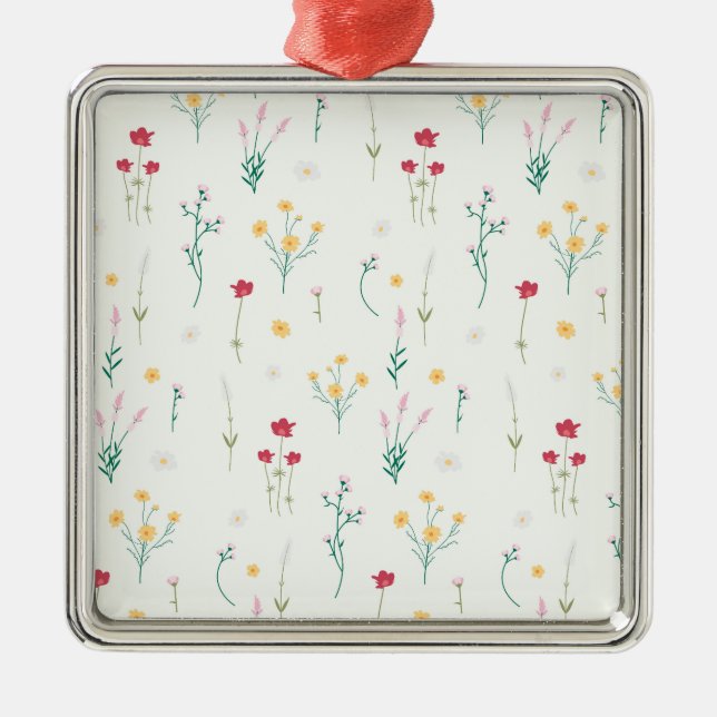 Adorno Metálico Flor Primavera Botánica Floral (Frente)