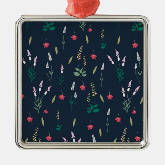 Adorno Metálico Flor Primavera Botánica Floral (Frente)