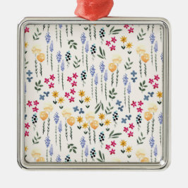 Adorno Metálico Flor Primavera Botánica Floral