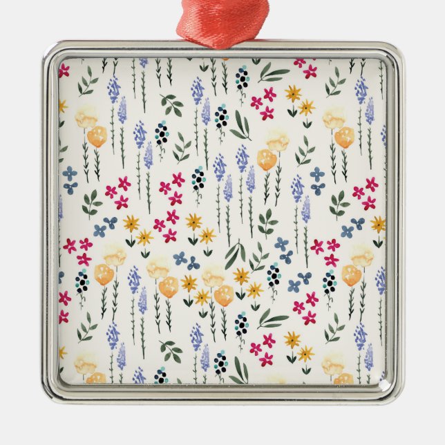 Adorno Metálico Flor Primavera Botánica Floral (Frente)