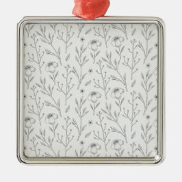 Adorno Metálico Flor Primavera Botánica Floral