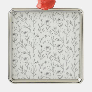 Adorno Metálico Flor Primavera Botánica Floral