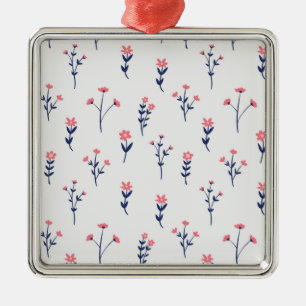 Adorno Metálico Flor Primavera Botánica Floral