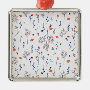 Adorno Metálico Flor Primavera Botánica Floral