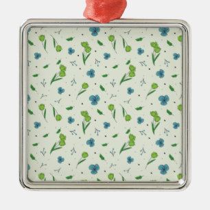 Adorno Metálico Flor Primavera Botánica Floral