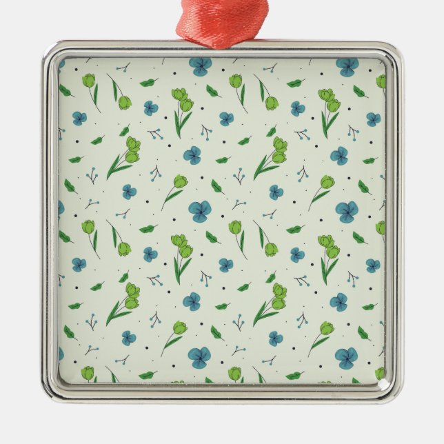 Adorno Metálico Flor Primavera Botánica Floral (Frente)