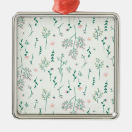 Adorno Metálico Flor Primavera Botánica Floral