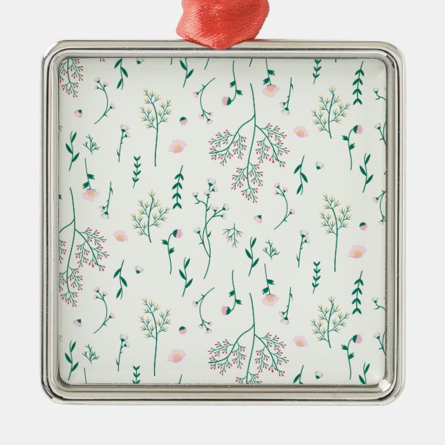 Adorno Metálico Flor Primavera Botánica Floral (Frente)