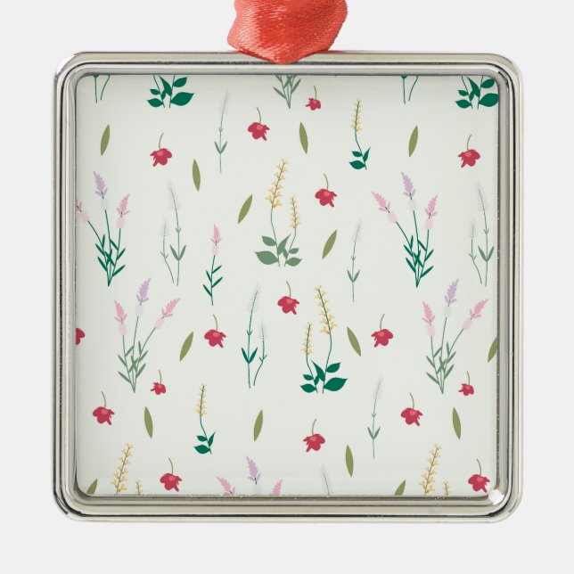 Adorno Metálico Flor Primavera Botánica Floral (Frente)