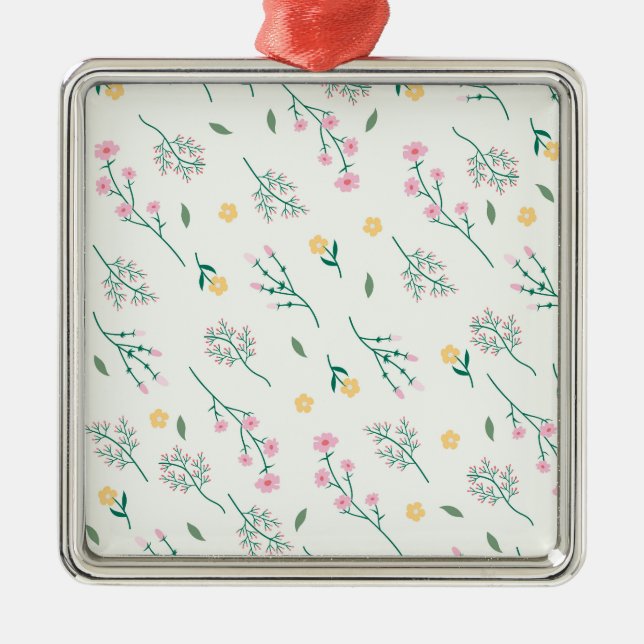 Adorno Metálico Flor Primavera Botánica Floral (Frente)